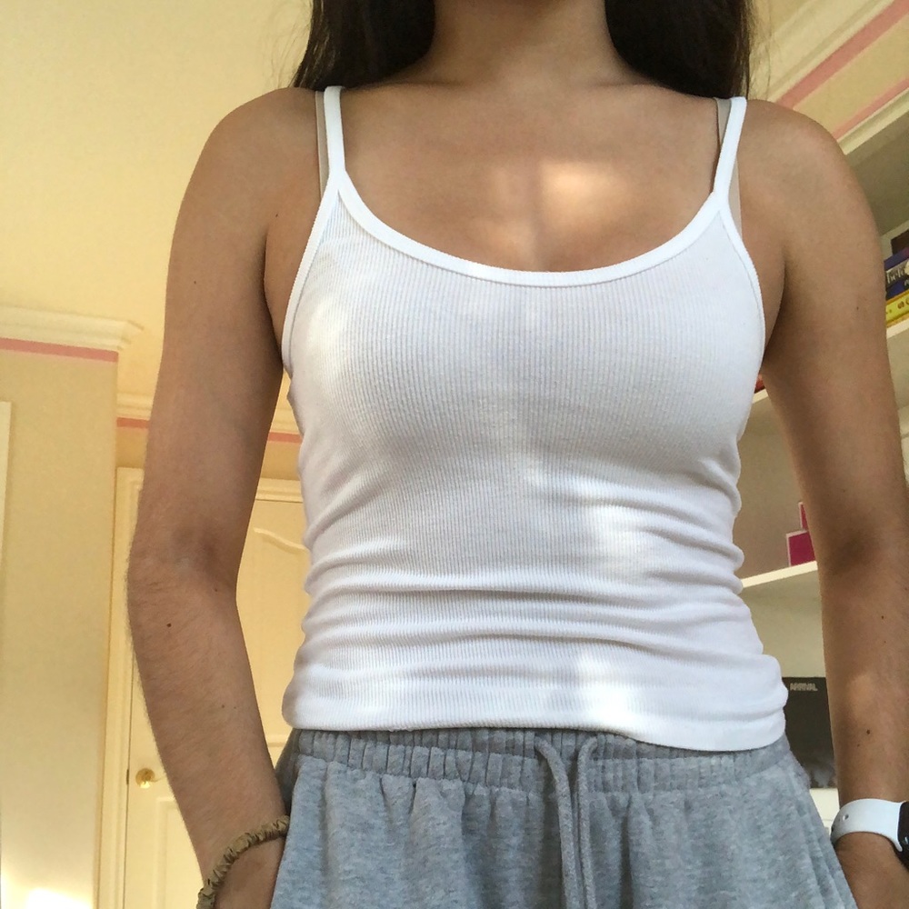 white brandy tank top